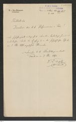 k.k. naturhistorisches Hofmuseum, Intendanzakten 1885-1896 (Hauer), Aktenzahl Z.318/1891, Seite 1